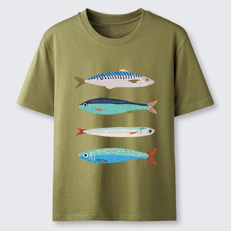 Tokyo‑Tiger Playful Sea Fish Washed T‑Shirt