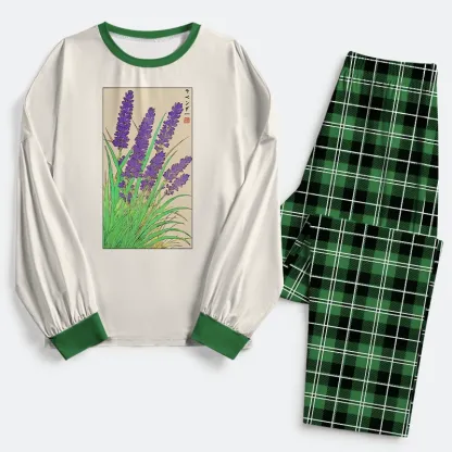 Tokyo-Tiger Japanese Lavender Family Pajama Sets