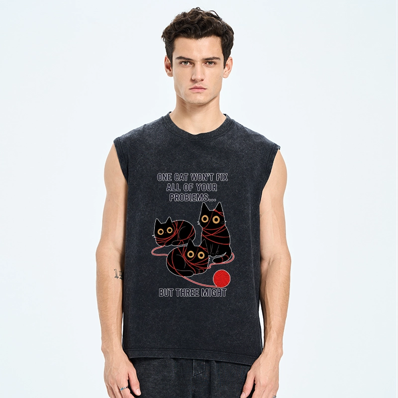 Tokyo-Tiger Three Cats Fix All Problems Washed Tank