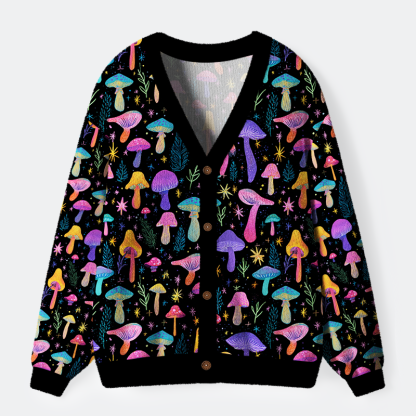 Tokyo-Tiger Magic Mushroom Ugly Cardigan Sweater