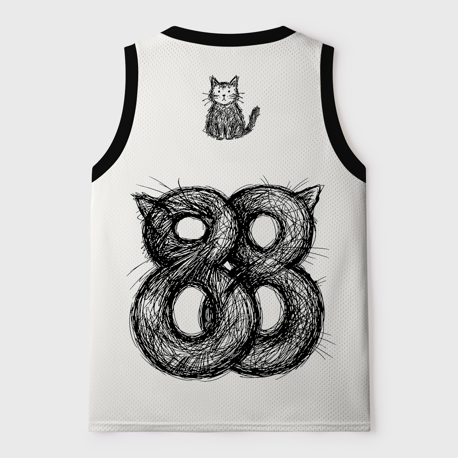 Tokyo-Tiger Two Line Cats Are Watching You Mesh Tank Top