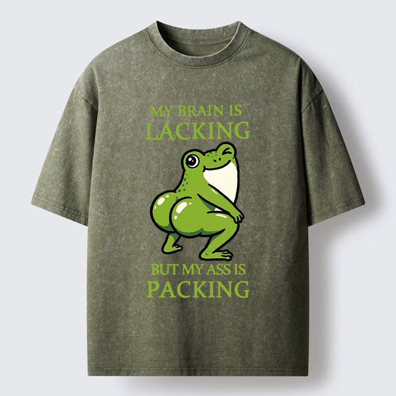 Tokyo-Tiger Funny Booty Frog Meme Washed T-Shirt