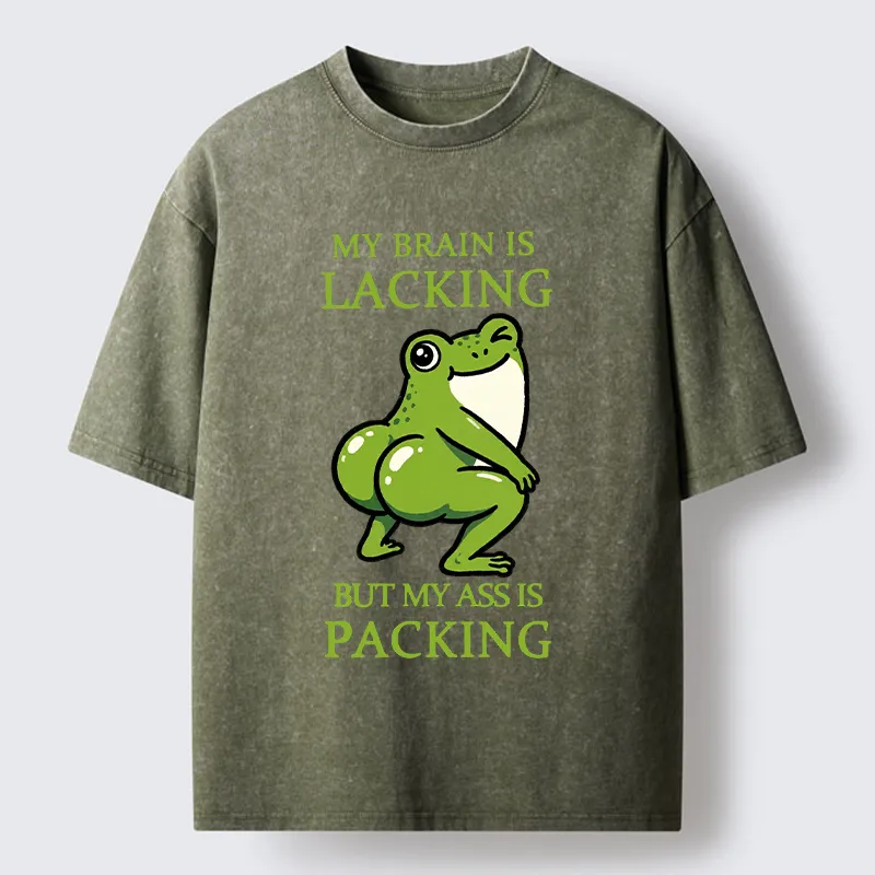 Tokyo-Tiger Funny Booty Frog Meme Washed T-Shirt