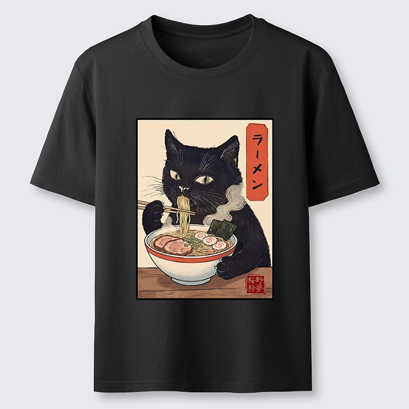 Tokyo-Tiger Ramen Eating Cute Cat Classic T-Shirt