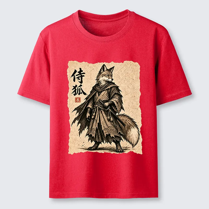 Tokyo-Tiger Vintage Samurai Fox Art Classic T-Shirt