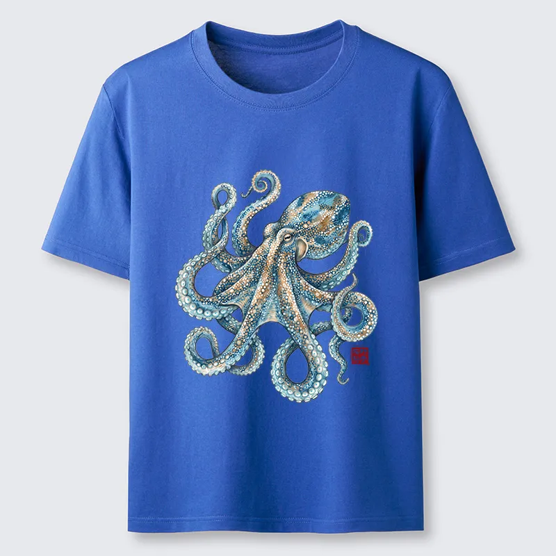 Tokyo-Tiger Ocean Octopus Art Classic T-Shirt