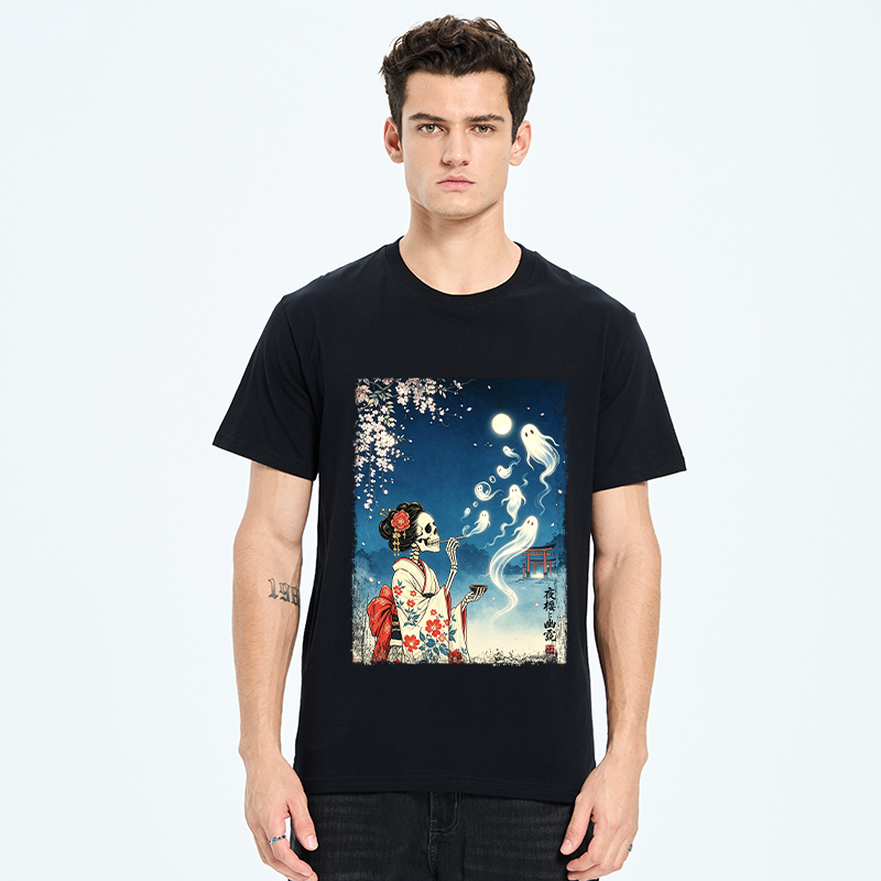 Tokyo-Tiger Moon Skeleton Ghost Classic T-Shirt