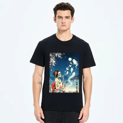 Tokyo-Tiger Moon Skeleton Ghost Classic T-Shirt
