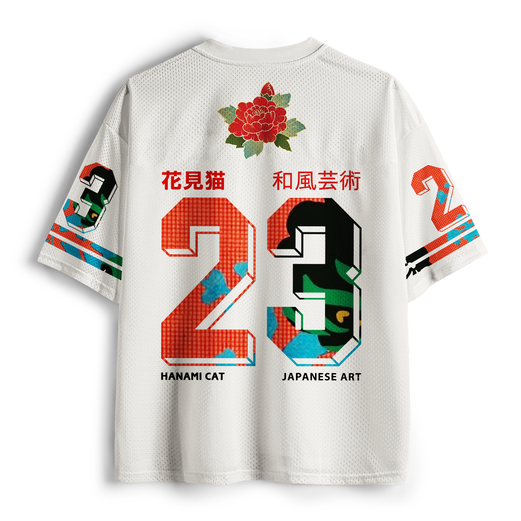 Tokyo-Tiger Ukiyoe Blossom Warrior Mesh Jersey