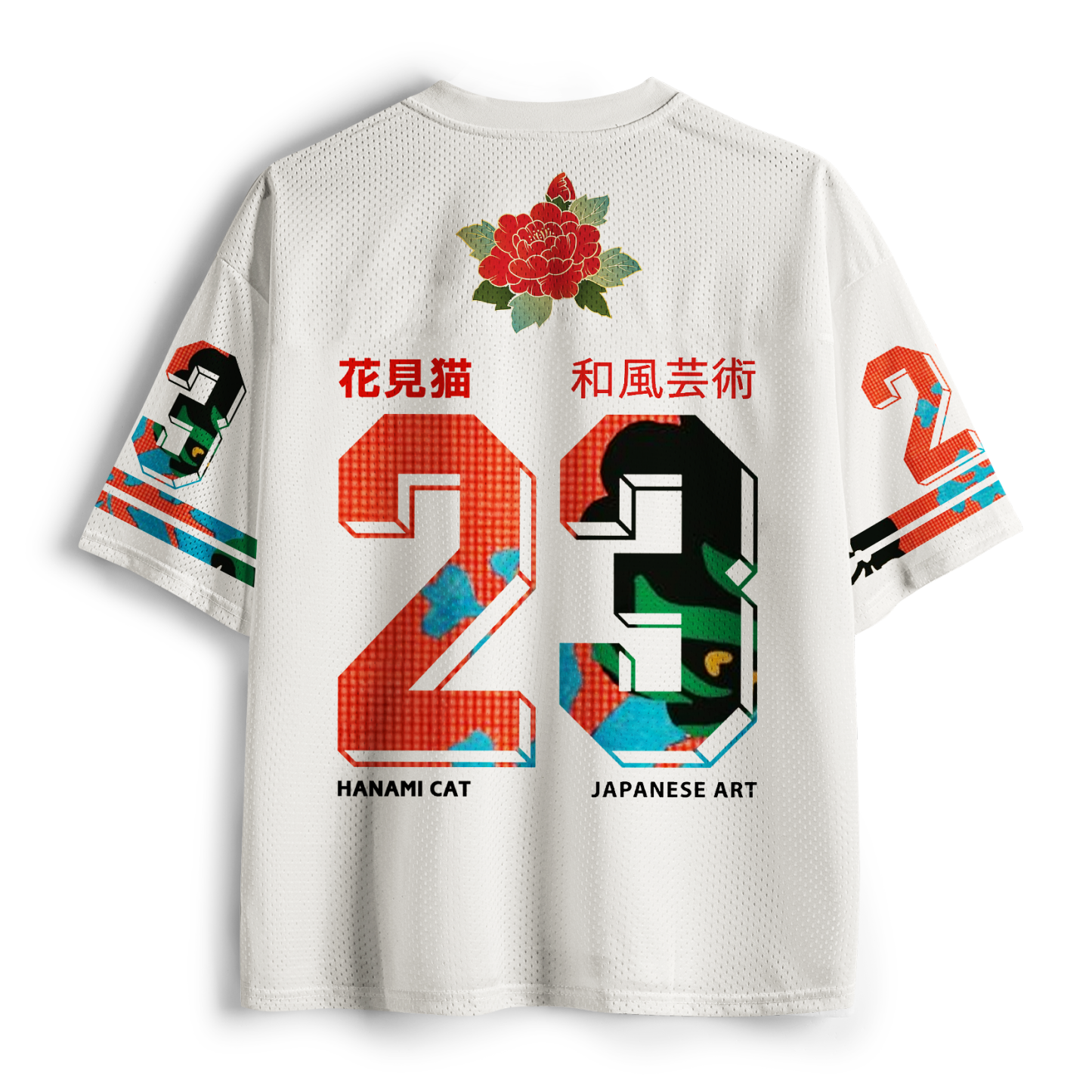 Tokyo-Tiger Ukiyoe Blossom Warrior Mesh Jersey