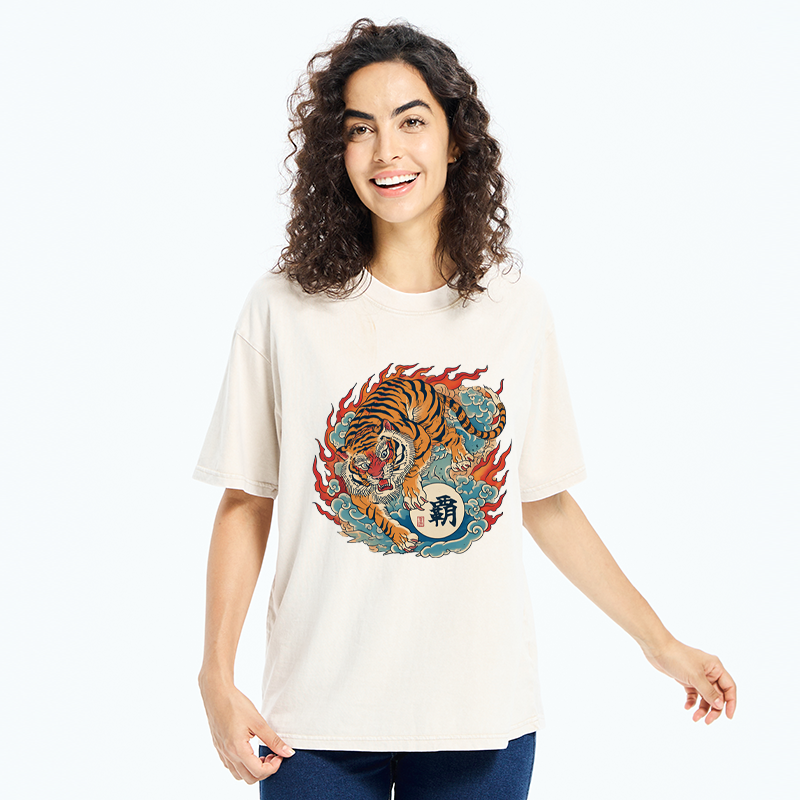 Tokyo-Tiger Tiger Of The Burning Sky Washed T-Shirt