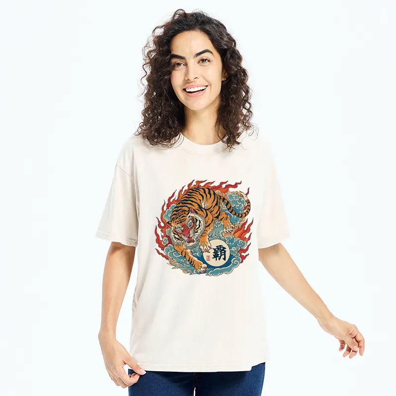 Tokyo-Tiger Tiger Of The Burning Sky Washed T-Shirt