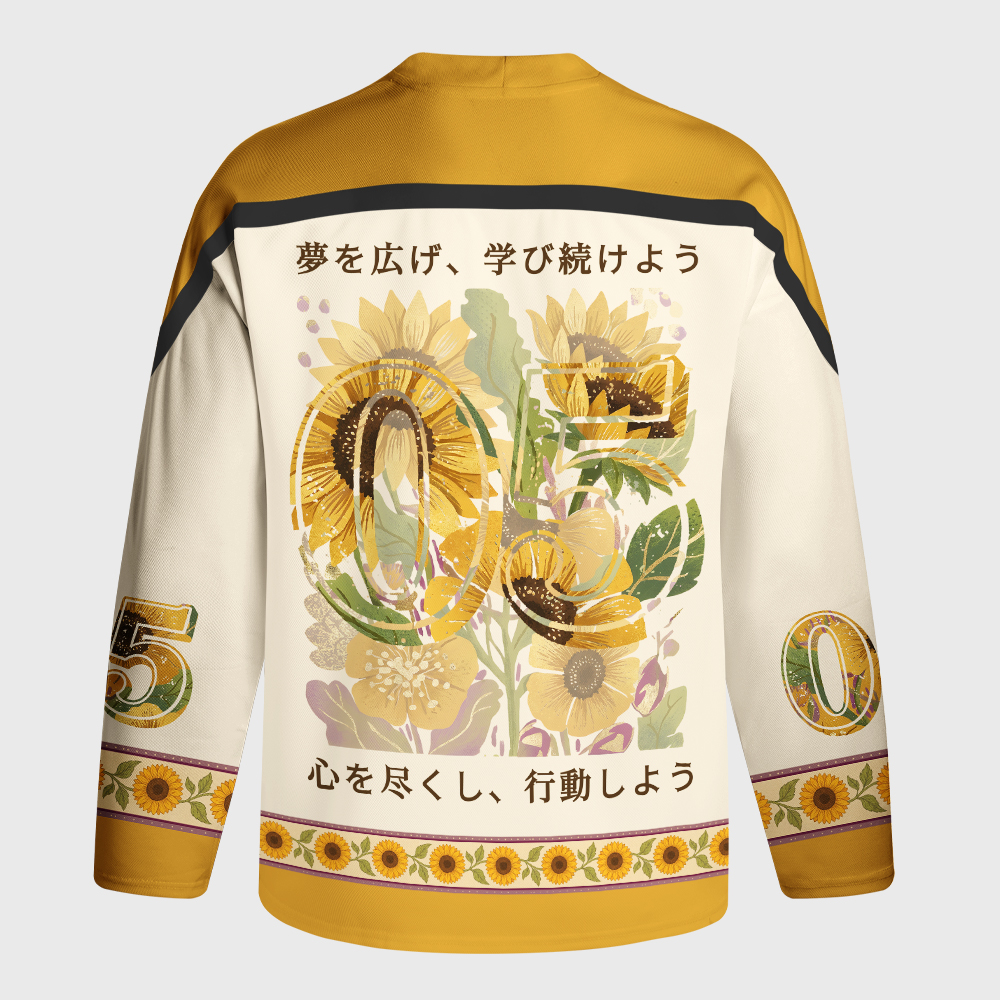 Tokyo-Tiger Bloom Forward Long-Sleeve Hockey Jersey
