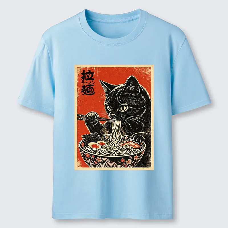 Tokyo-Tiger Japanese Ramen Cat Art Classic T-Shirt
