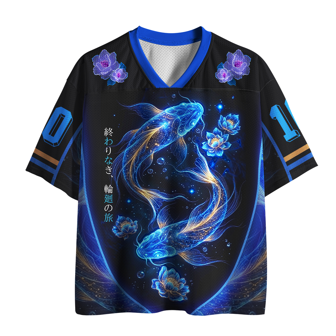 Tokyo-Tiger Endless Cycle Lotus Koi Mesh Jersey