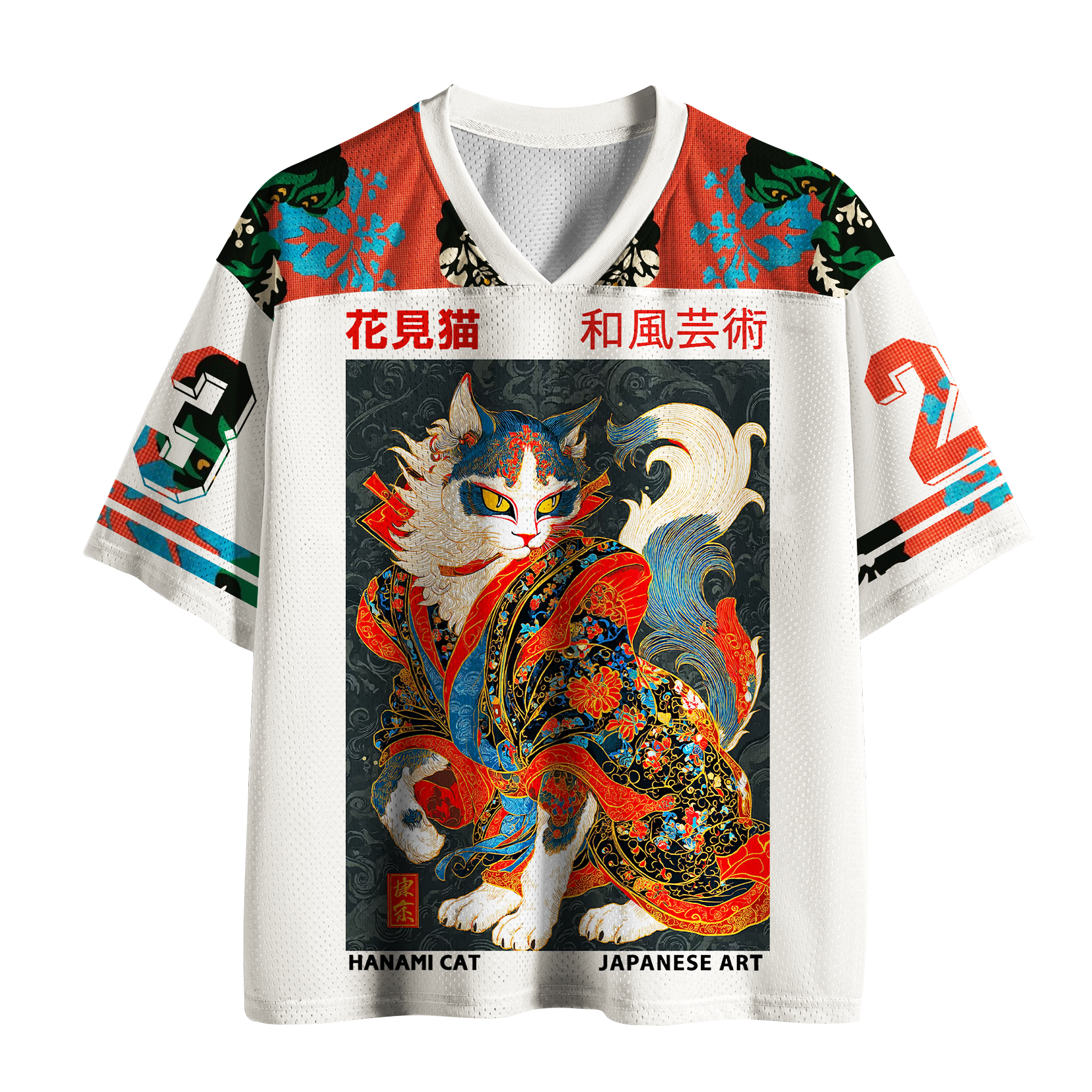 Tokyo-Tiger Ukiyoe Blossom Warrior Mesh Jersey