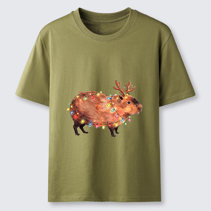 Tokyo-Tiger Christmas Capybara Glow Classic T-Shirt