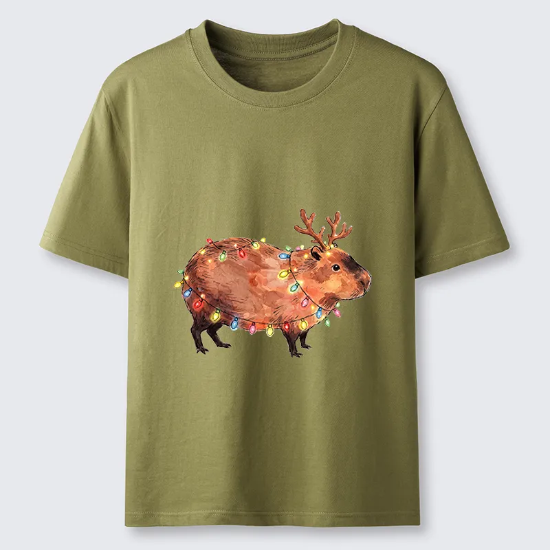 Tokyo-Tiger Christmas Capybara Glow Classic T-Shirt