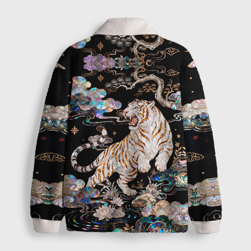 Tokyo-Tiger Celestial Tiger Rising Shawl Collar Cardigan