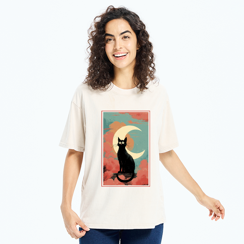 Tokyo-Tiger The Crescent Watcher Washed T-Shirt