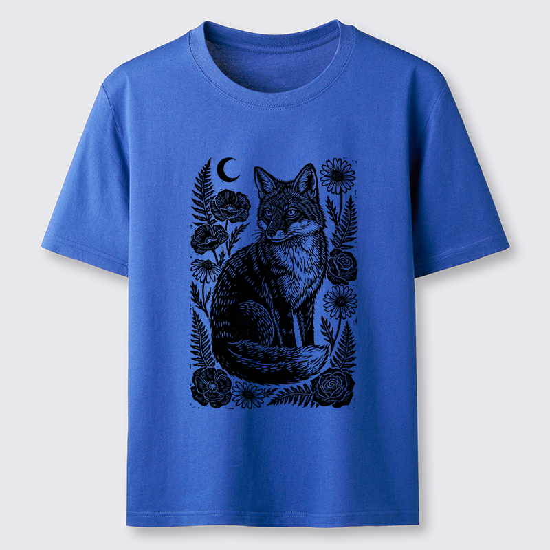 Tokyo-Tiger Wild Fox Floral Vibe Classic T-Shirt