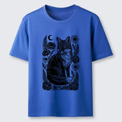 Tokyo-Tiger Wild Fox Floral Vibe Classic T-Shirt