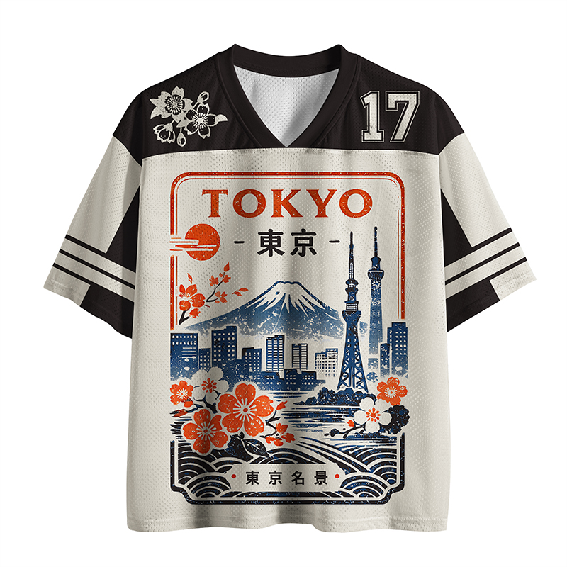 Tokyo-Tiger Scenes Of Tokyo Mesh Jersey