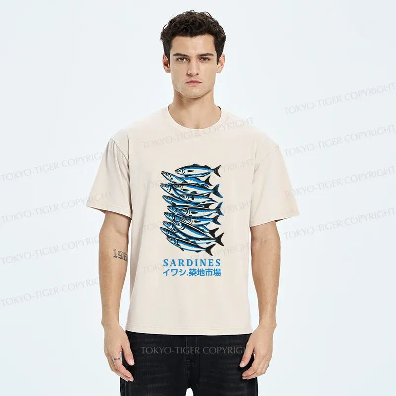 Tokyo-Tiger Tokyo Fish Market Washed T-Shirt