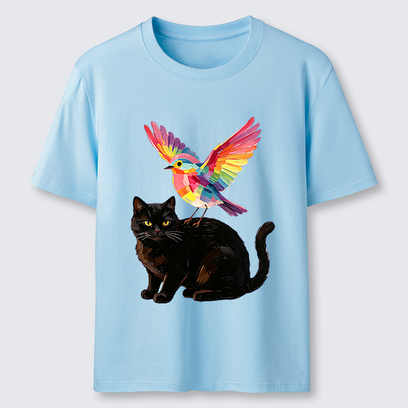 Tokyo-Tiger Rainbow Bird With Cat Classic T-Shirt