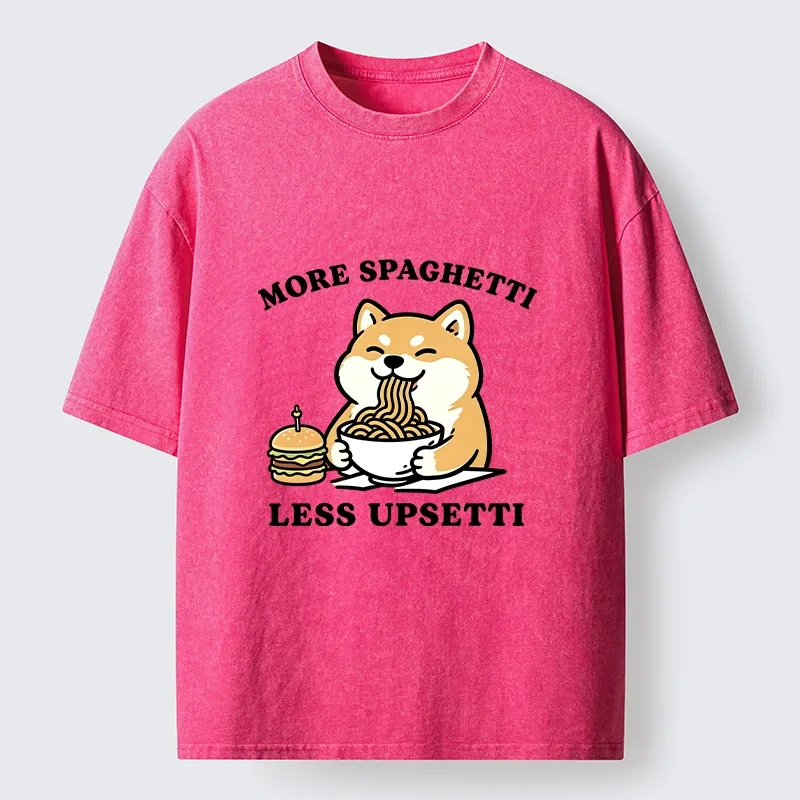 Tokyo‑Tiger Funny Spaghetti Dog Washed T‑Shirt