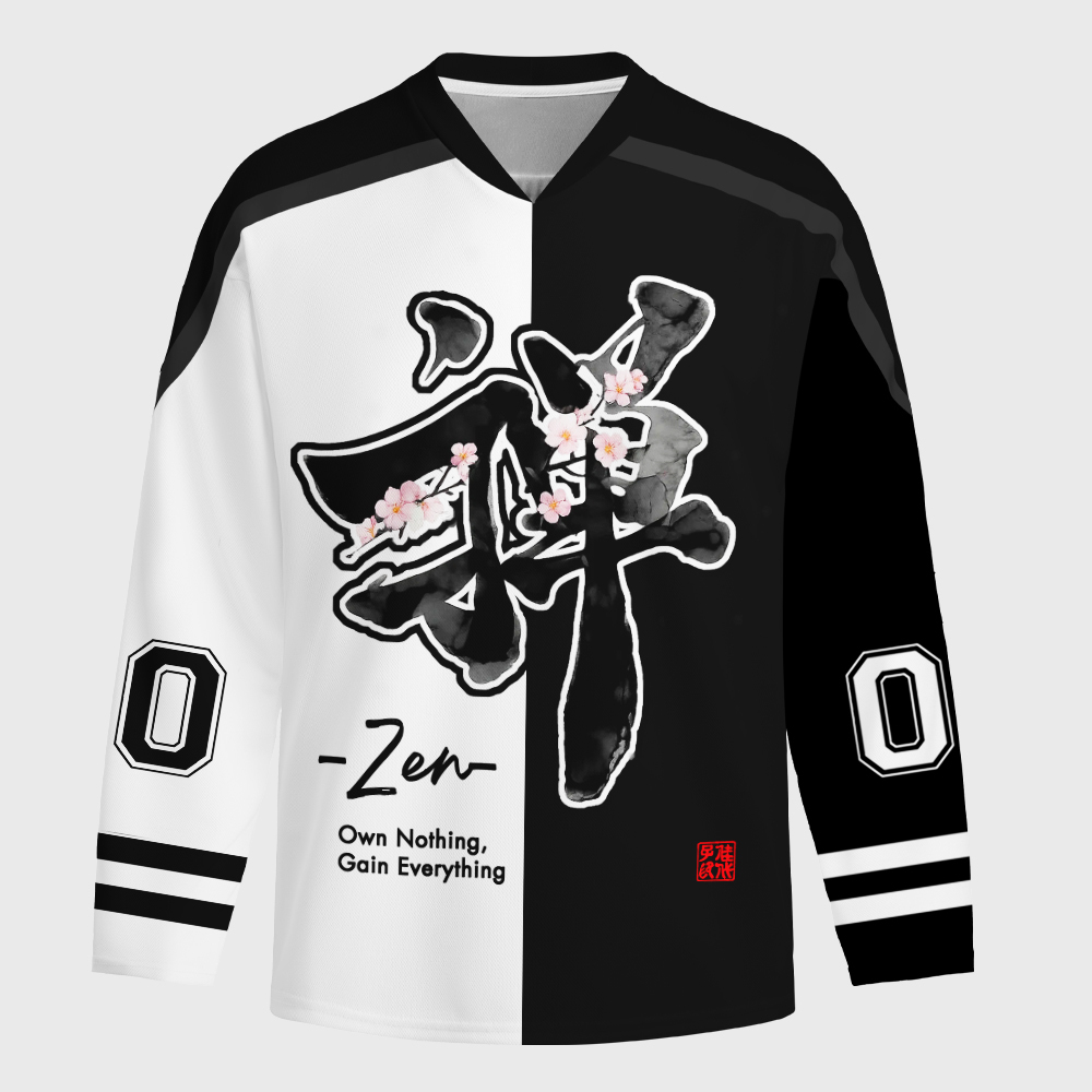 Tokyo-Tiger Zen And The Flower Long-Sleeve Hockey Jersey