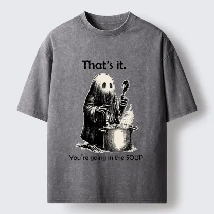 Tokyo‑Tiger Spooky Ghost Chef Washed T‑Shirt