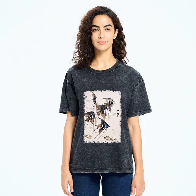 Tokyo-Tiger Tropical Fish Washed T-Shirt