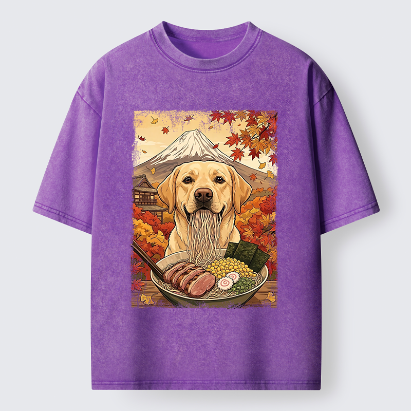 Tokyo-Tiger Ramen Dog Feast Washed T-Shirt