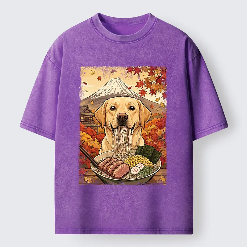 Tokyo-Tiger Ramen Dog Feast Washed T-Shirt