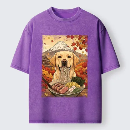 Tokyo-Tiger Ramen Dog Feast Washed T-Shirt