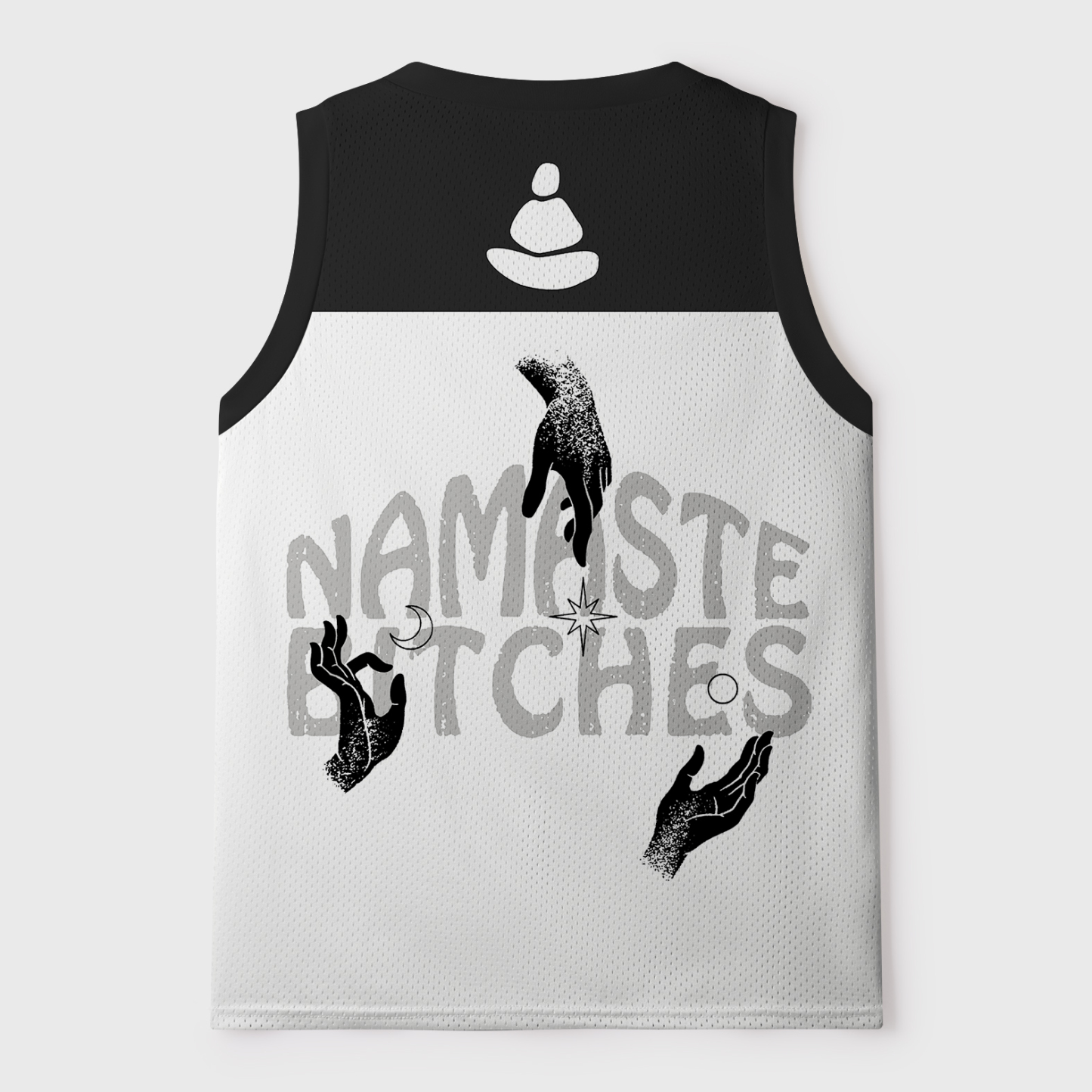 Tokyo-Tiger Funny Zen:Namaste Bitches Mesh Tank Top