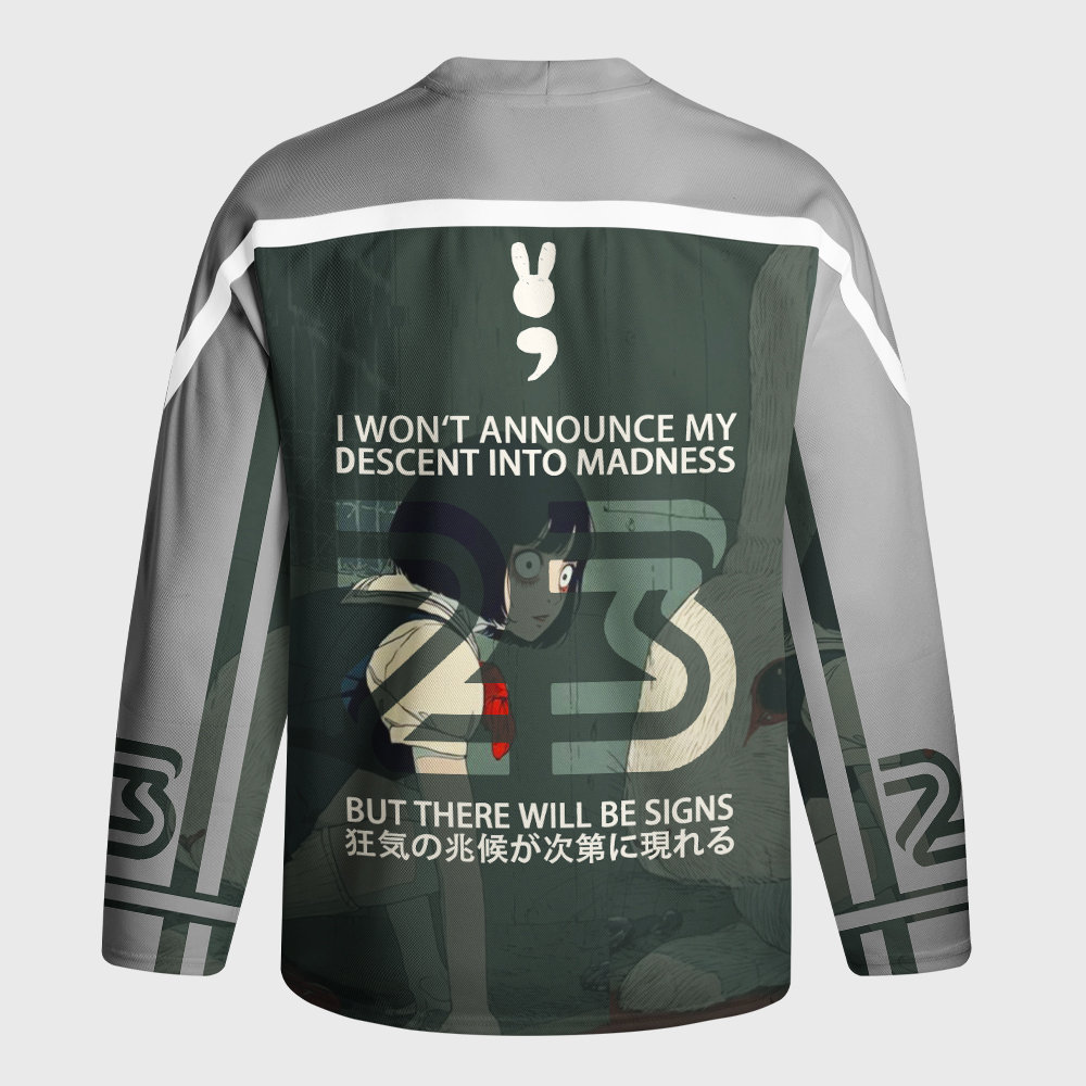 Tokyo-Tiger Unny Rabbit: Signs Of Madness Gradually Appear Long-Sleeve Hockey Jersey
