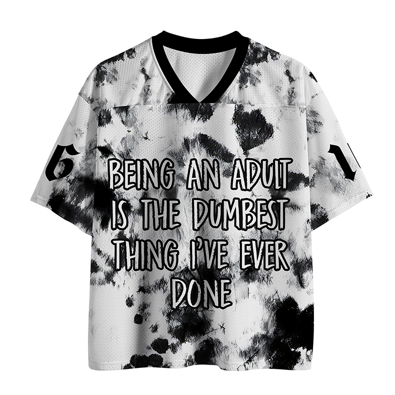 Tokyo-Tiger Funny Adult Life Quote Mesh Jersey