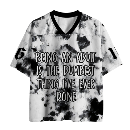 Tokyo-Tiger Funny Adult Life Quote Mesh Jersey