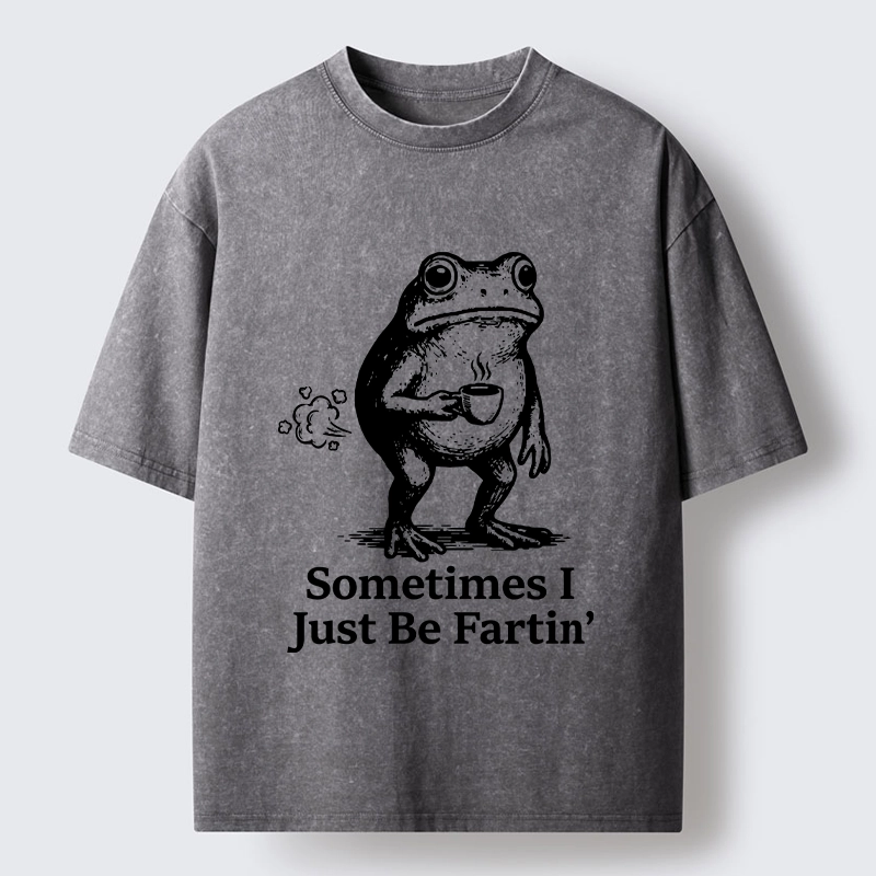 Tokyo-Tiger Farting Frog Funny meme Washed T-Shirt