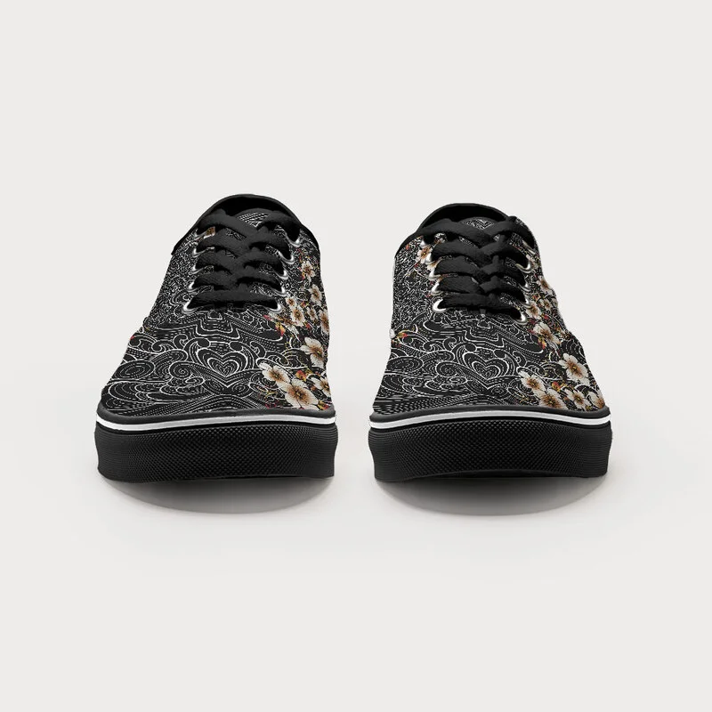 Tokyo-Tiger Floral Whirl Canvas Shoes