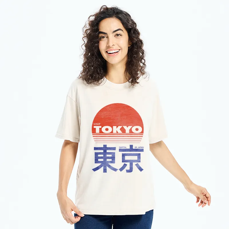 Tokyo-Tiger City Of The Rising Sun Washed T-Shirt