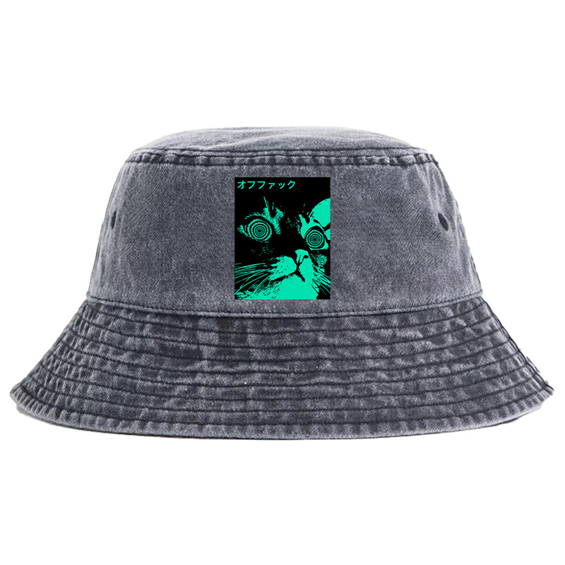 Tokyo-Tiger Cool Cat Japanese Washed Bucket Hat