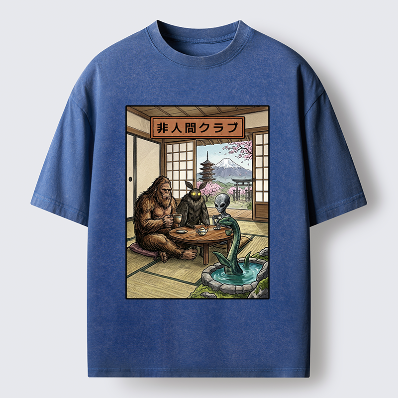 Tokyo-Tiger Monster Tea Party Washed T-Shirt