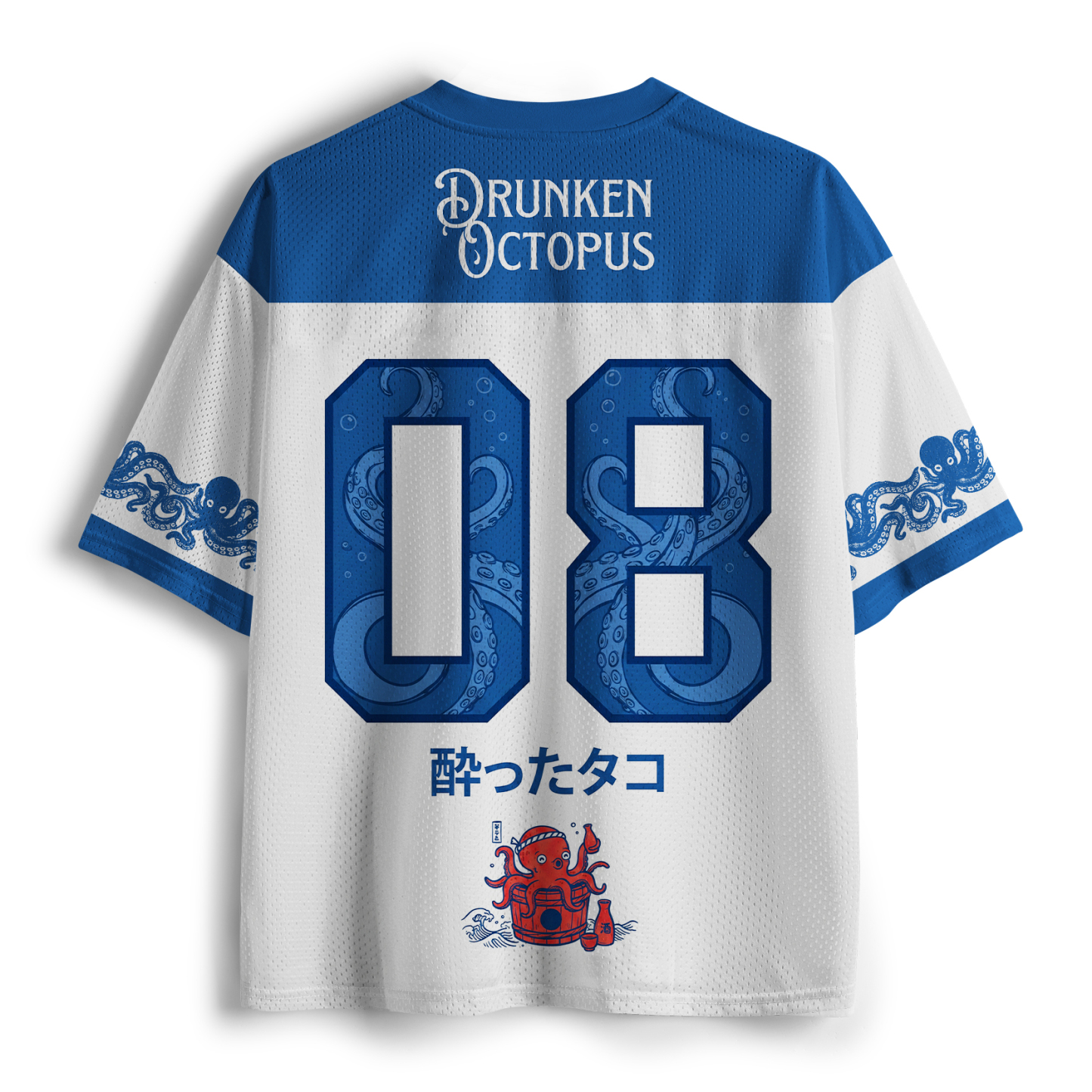 Tokyo-Tiger Moonlit Cat And Flowers Mesh Jersey