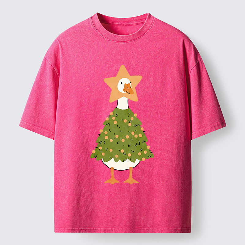 Tokyo‑Tiger Christmas Duck Vibe Washed T-Shirt