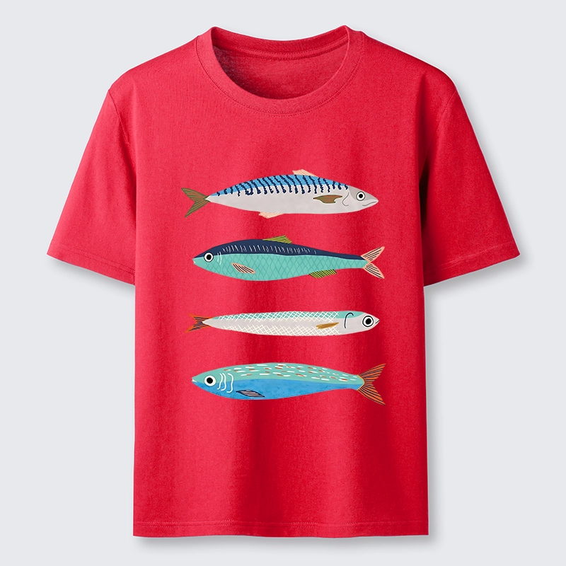 Tokyo‑Tiger Playful Sea Fish Washed T‑Shirt