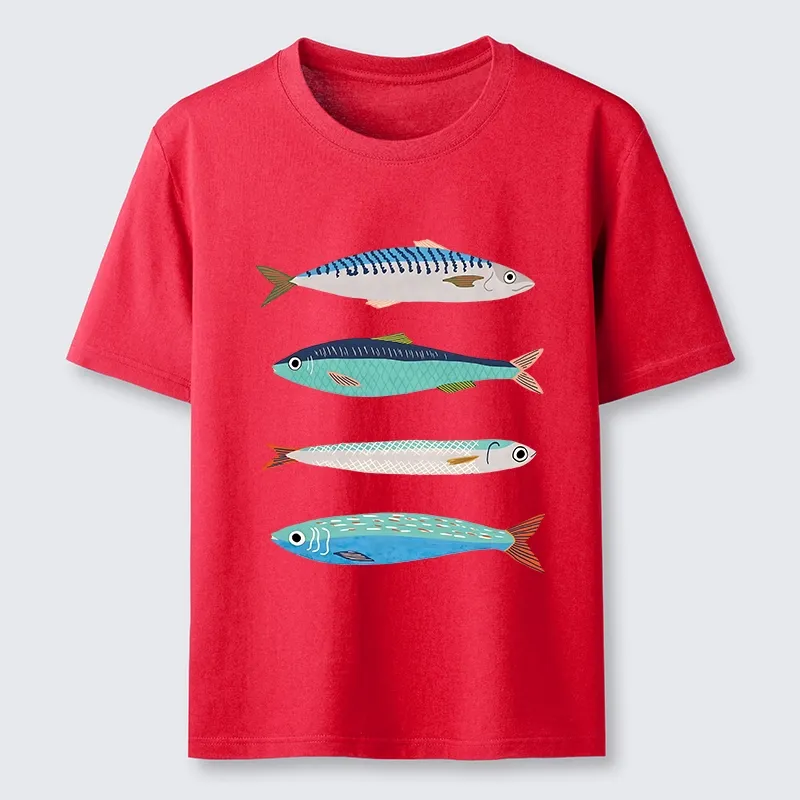 Tokyo‑Tiger Playful Sea Fish Washed T‑Shirt