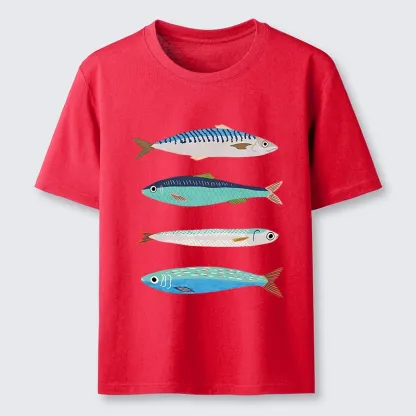 Tokyo‑Tiger Playful Sea Fish Washed T‑Shirt